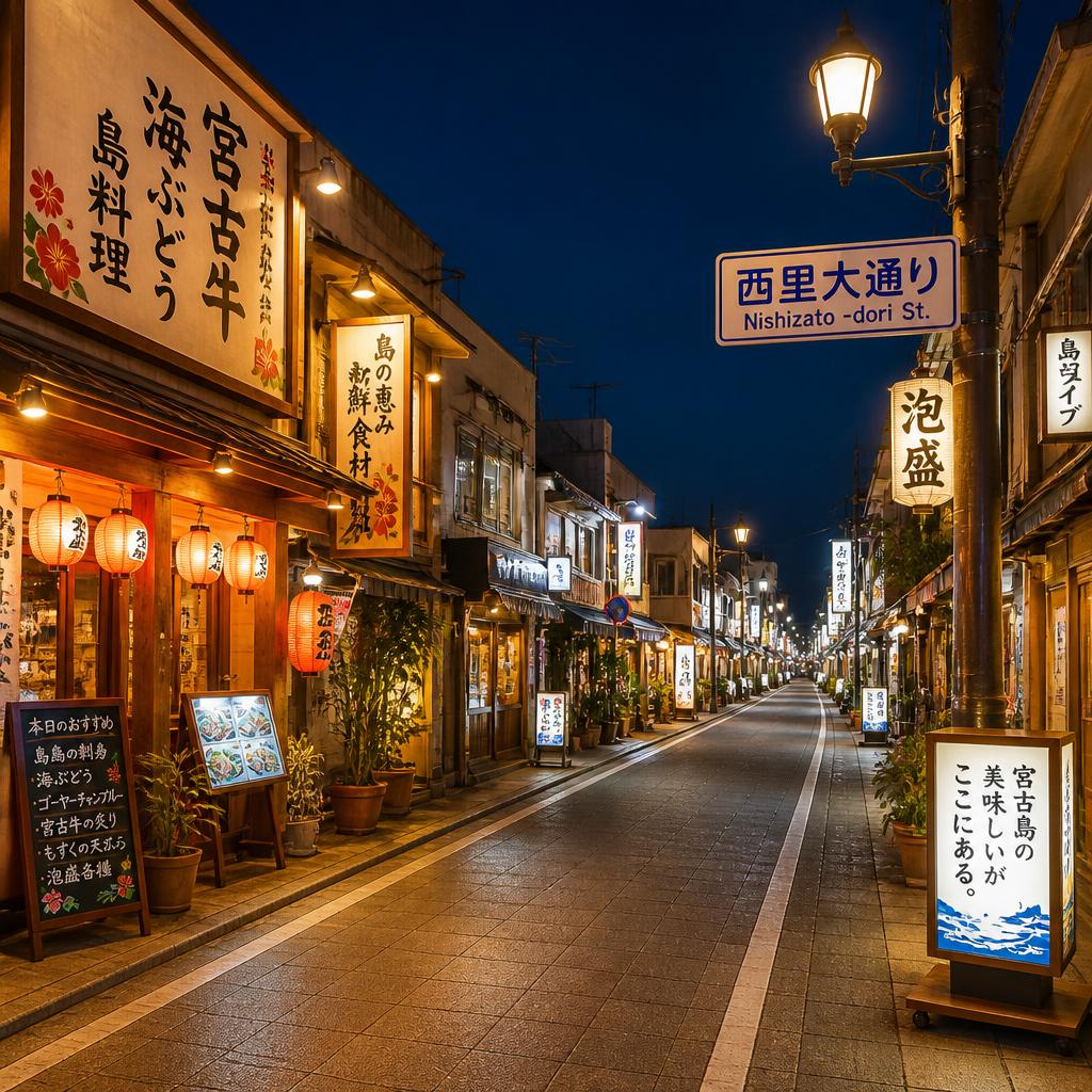 夜の島グルメを存分に堪能